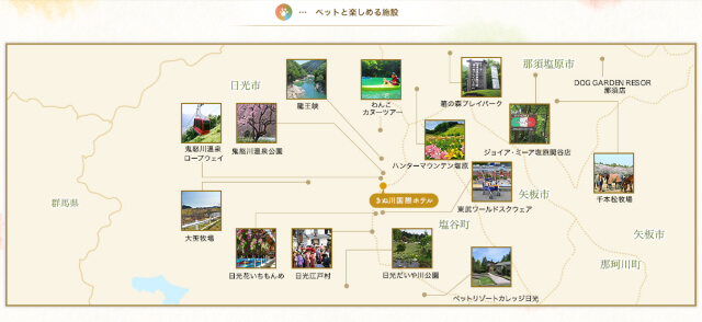 きぬ川国際ホテル周辺スポット